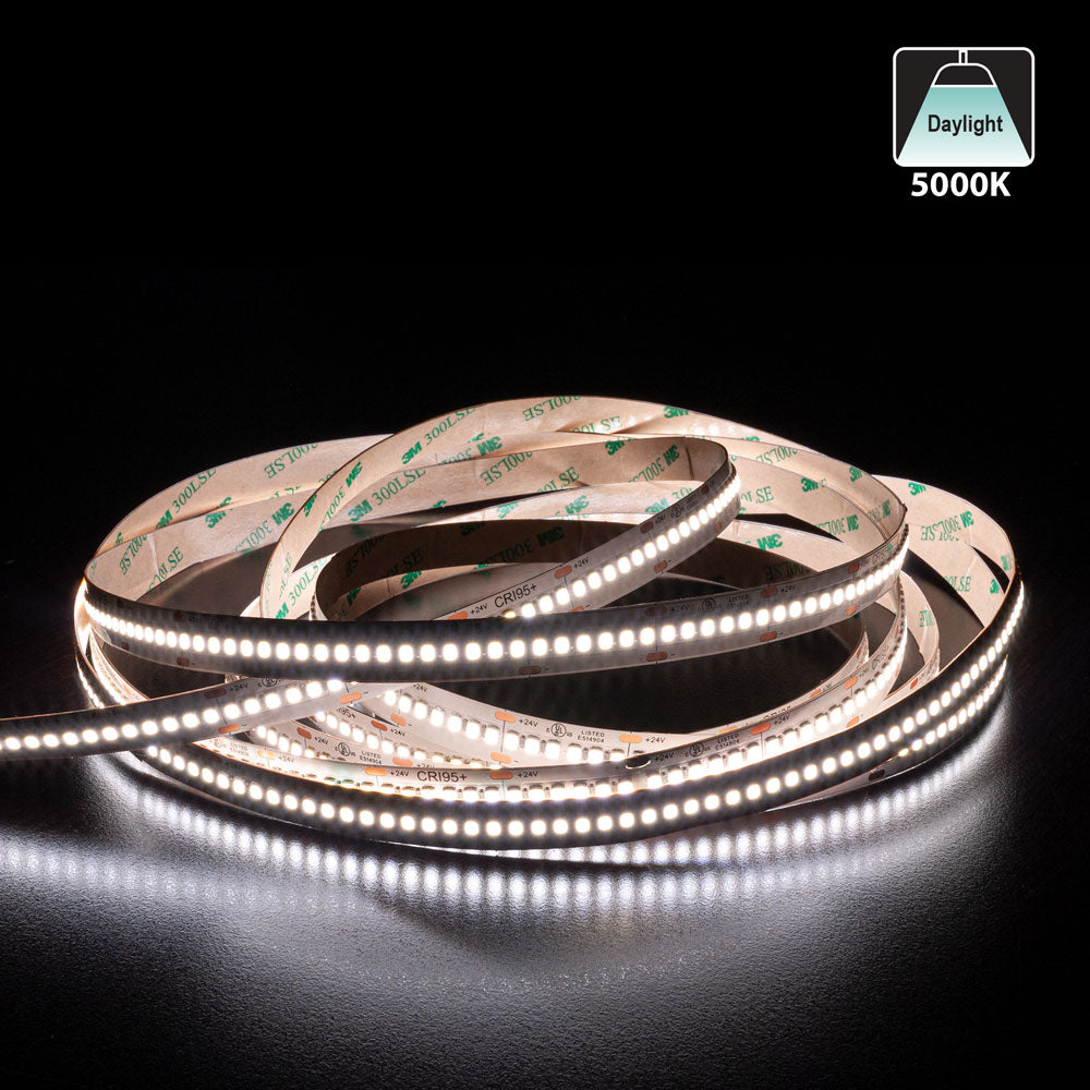 5M(16.4ft) Indoor LED Strip Light 2835, 24V 9(w/ft) 1463-1609(Lm/ft) 240(LEDs/m) CCT(2.7K, 3K, 3.5K, 4K, 5K, 6K)