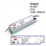Antron Adjustable Output Current 1600-1400-1050mA with Universal Input Voltage LED Driver 34-56V 91W max AC1600S91D-D3