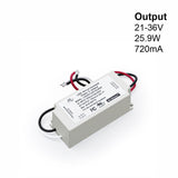 ES Constant Current LED Driver 720mA 21-36V 26W LD025D-CA07236-M28F