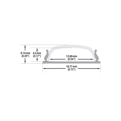 Bendable Thin Aluminum LED Channel for LED Strips 2Meters(6.5ft) VBD-CH-B1-2