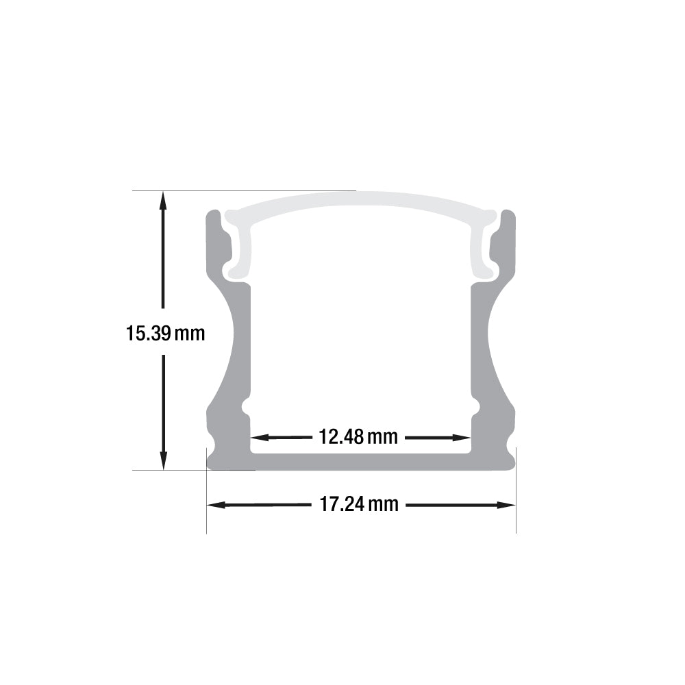 Deep Linear Aluminum LED Channel for LED Strips 1Meter(3.2ft) VBD-CH-S4, Gekpower