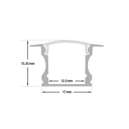 Deep Recessed Linear Aluminum LED Channel for LED Strips 1Meter(3.2ft) VBD-CH-RF1, Gekpower