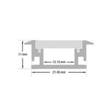Walkway/Floor Linear Aluminum Channel for LED Strips 1Meter(3.2ft) VBD-CH-RF2 - GekPower