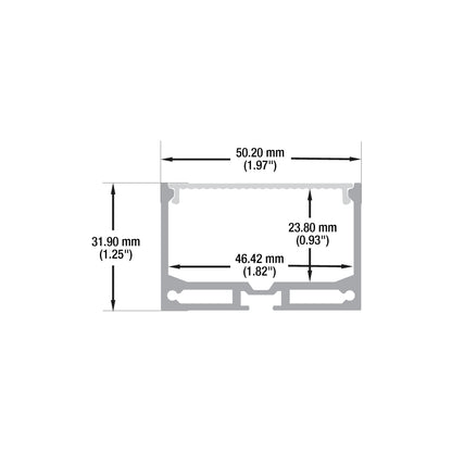 Linear Aluminum LED Channel for LED Strips 2Meter(6.5ft) VBD-CH-RF6-2
