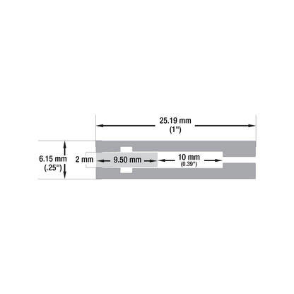 Flush Mount Linear Aluminum LED Channel for LED Strips 2Meter(6.5ft) VBD-CH-RF9-2