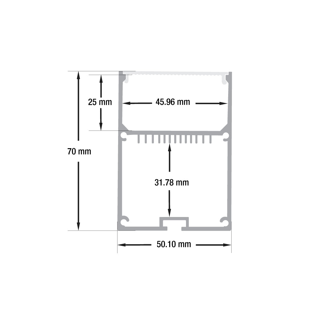 Linear Aluminum LED Channel with Internal Driver 1Meter(3.2ft) VBD-CH-RF10, gekpower