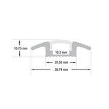 Multi Floor Transition Aluminum Channel for LED Strips 1Meter(3.2ft) VBD-CH-W2 (Walkway/Floor) - GekPower