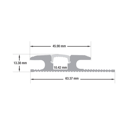 Multi Floor Transition Aluminum Channel for LED Strips 1Meter(3.2ft) VBD-CH-W3 (Walkway/Floor) - GekPower