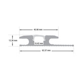 Multi Floor Transition Aluminum Channel for LED Strips 1Meter(3.2ft) VBD-CH-W3 (Walkway/Floor) - GekPower