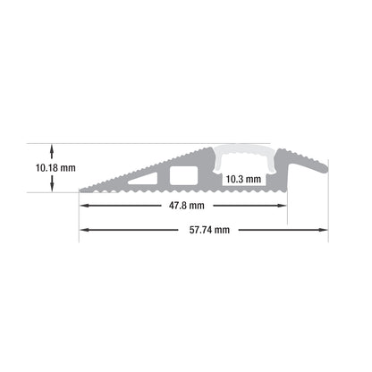 Multi Floor Transition Aluminum Channel for LED Strips 1Meter(3.2ft) VBD-CH-W4 (Walkway/Floor) - GekPower