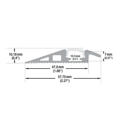 Multi Floor Transition Aluminum LED Channel for LED Strips 2Meters(6.5ft) VBD-CH-W4-2 (Walkway/Floor)