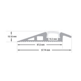 Multi Floor Transition Aluminum Channel for LED Strips 1Meter(3.2ft) VBD-CH-W4 (Walkway/Floor) - GekPower