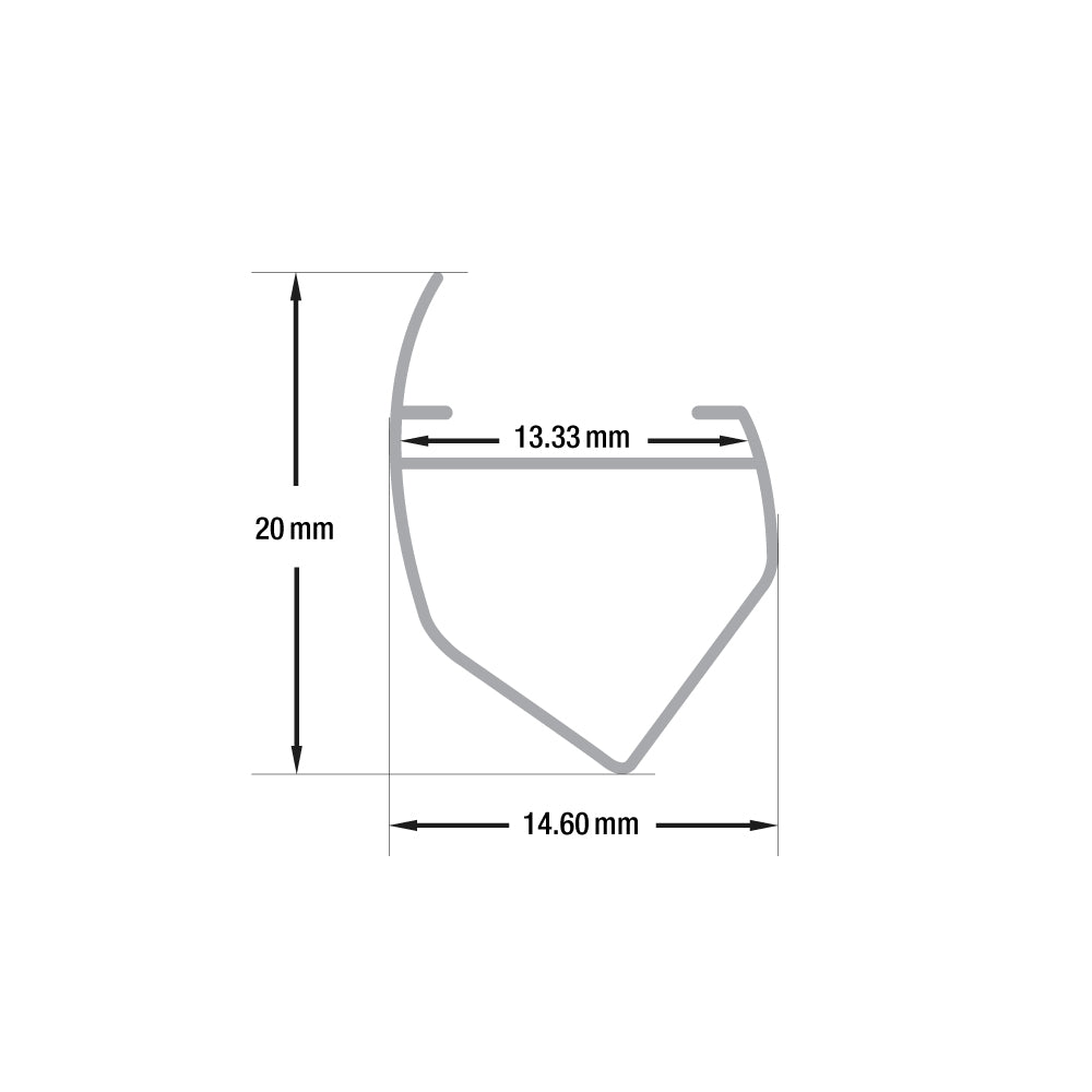 VEROBOARD Linear Aluminum Channel for LED Strips 1Meter(3.2ft) VBD-CH-C5 - GekPower