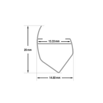 VEROBOARD Linear Aluminum Channel for LED Strips 1Meter(3.2ft) VBD-CH-C5 - GekPower