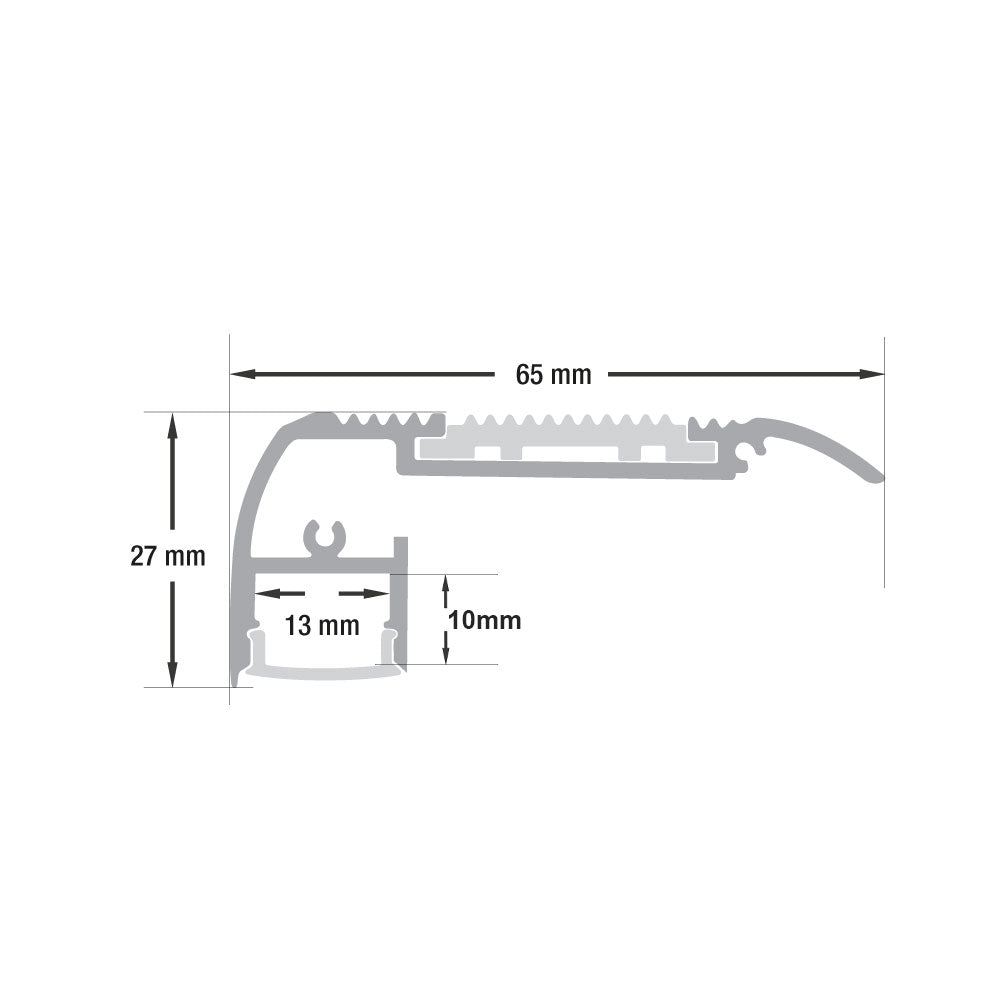 Linear Aluminum LED Channel for LED Strips 2Meters(6.5ft) VBD-CH-ST2-2