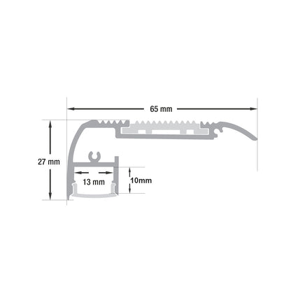 Linear Aluminum LED Channel for LED Strips 2Meters(6.5ft) VBD-CH-ST2-2