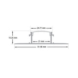 Drywall(Plaster-In) Linear Aluminum Channel for LED Strips-1 Meter VBD-CH-D1 - GekPower