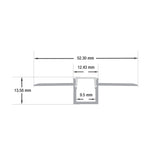 Drywall(Plaster-In) Deep Recessed (12.5mm) Aluminum Channel for LED Strips 1Meter(3.2ft) VBD-CH-D6 - GekPower