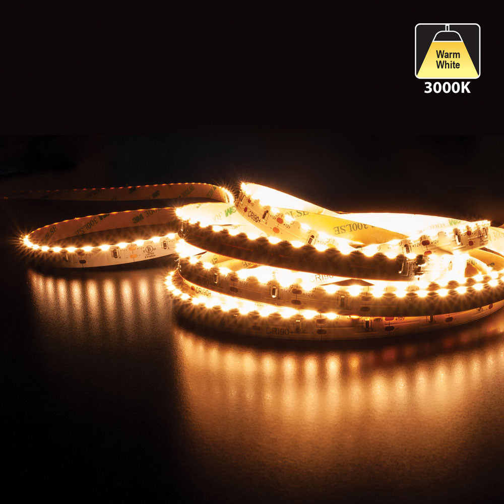 5M(16.4ft) Side Emitting Indoor LED Strip Light 315, 12V 3(w/ft) 329-402(Lm/ft) 120(LEDs/m) CCT(3K, 5K, Green)