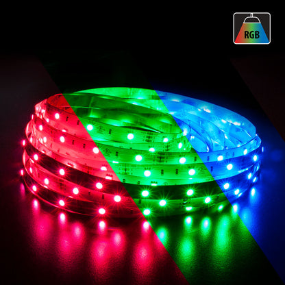 10M(32.8ft) Color Changing LED Strips 5050, 12V 2(w/ft) 30(LEDs/m) 2600-3000MCD RGB - GekPower