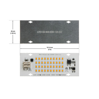 4 inch Linear ZEGA LED Module LHO-02-600-830-120-S3, 120V 10W 600lm 3000K(Warm White)