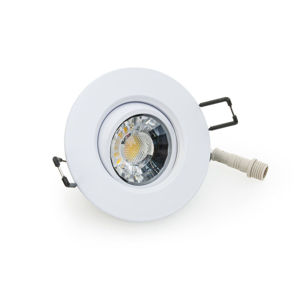 3 inch Round Recessed Light Gimbal with Selectable Color Temperature (3CCT) 120V 8W White - GekPower