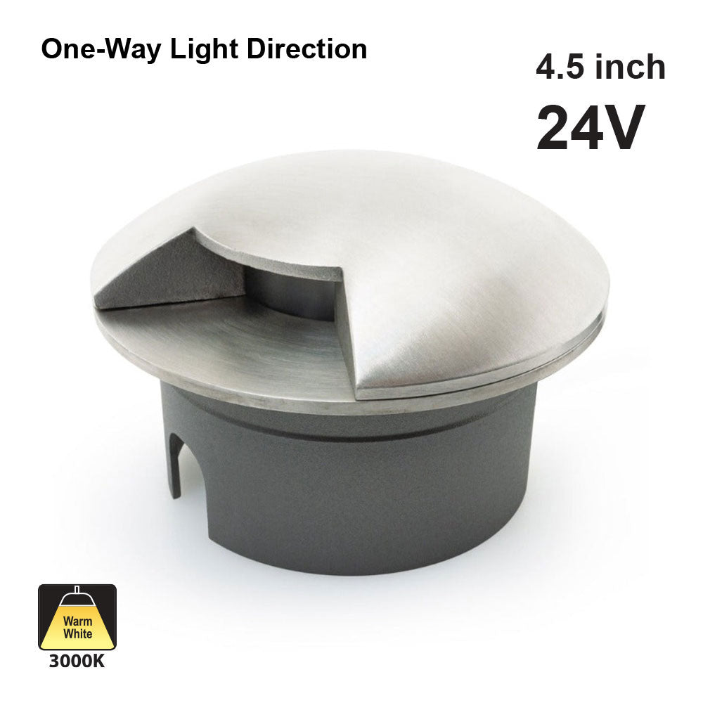 UL-D001-0200-B 4.5inch Round Recessed one way Inground light, 24V 2W, gekpower