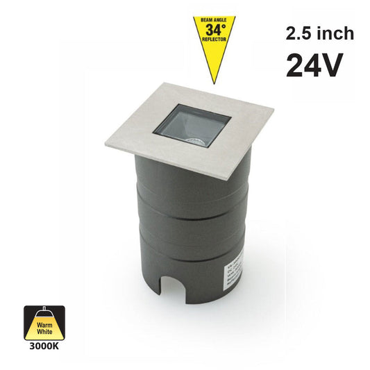 2.5 Inch Square Inground light 24V 5W