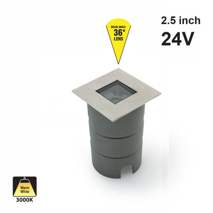 2.5 Inch Square Inground light 24V 5W