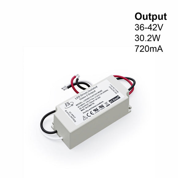Constant Current LED Driver 720mA 36-42V 30W LD028H-CU07242-M28E