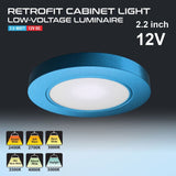 Round LED Cabinet Puck Light 12V 2.5W Blue VBUN-R25-12V, gekpower
