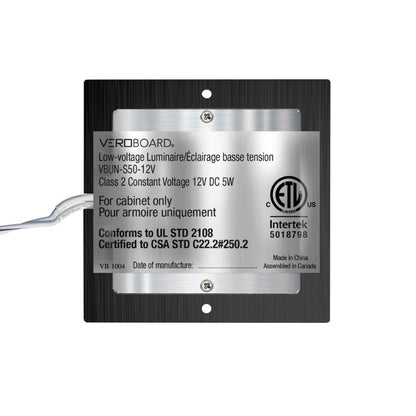 VBUN-S50-12V Black Square Ultrathin Cabinet Lights