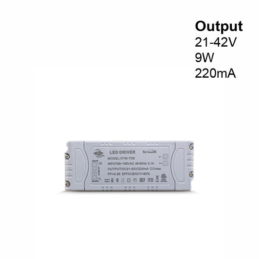 Constant Current LED Driver 220mA 21-42V 9W OTM-TD9, gekpower