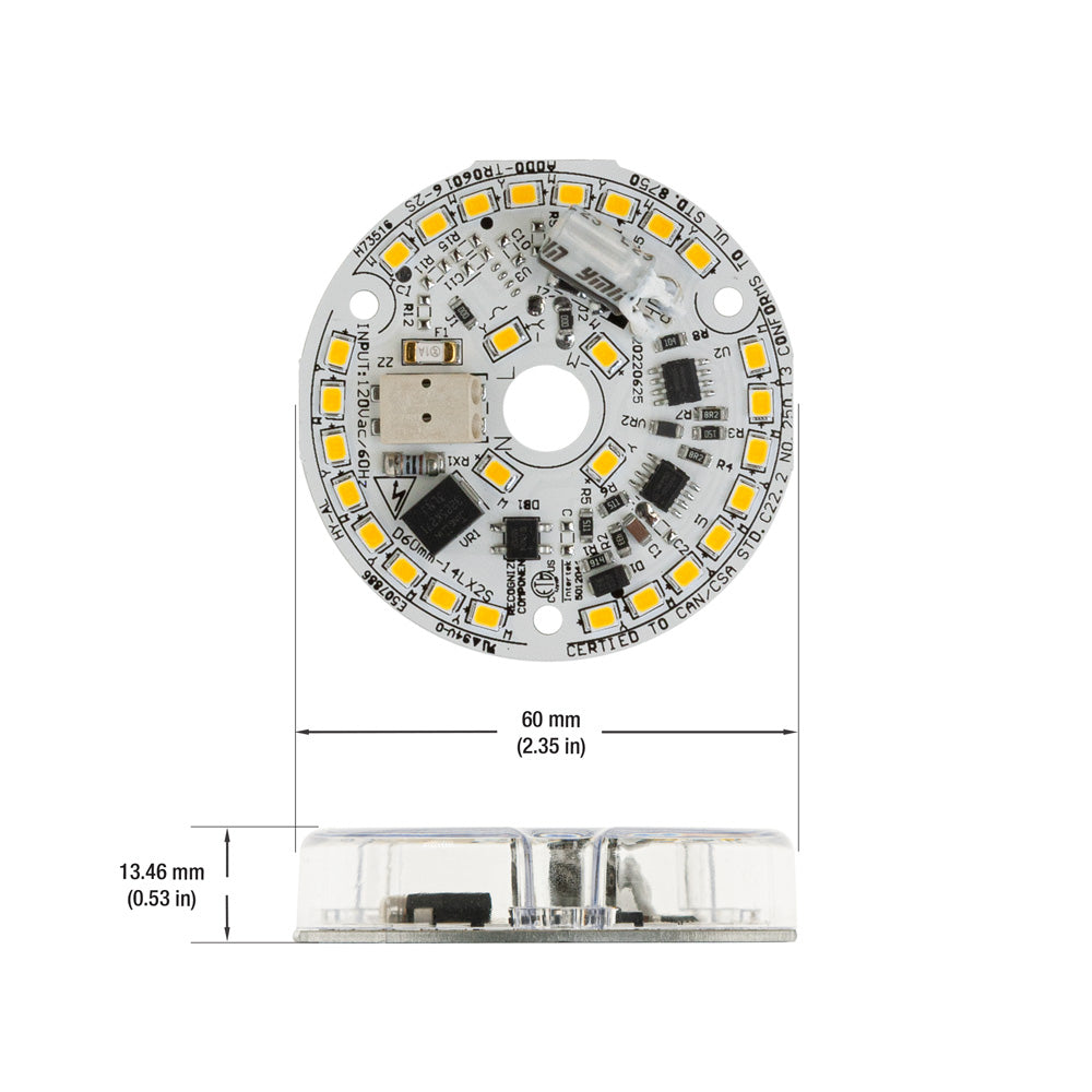 2.4 inch Round Disc ZEGA LED Module PP-93012-L10, 120V 12W 3000K(Warm White)