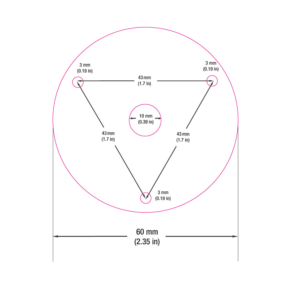 2.4 inch ZEGA LED module Round Disc 120V 12W 3000K(Warm White), PP-93012-L10