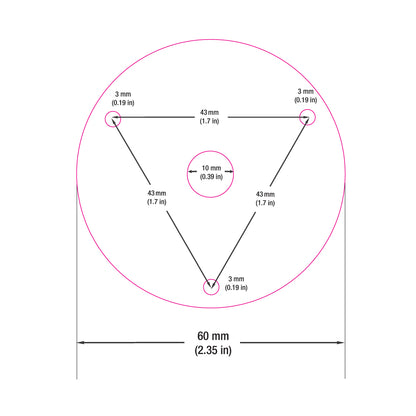 2.4 inch ZEGA LED module Round Disc 120V 12W 3000K(Warm White), PP-93012-L10