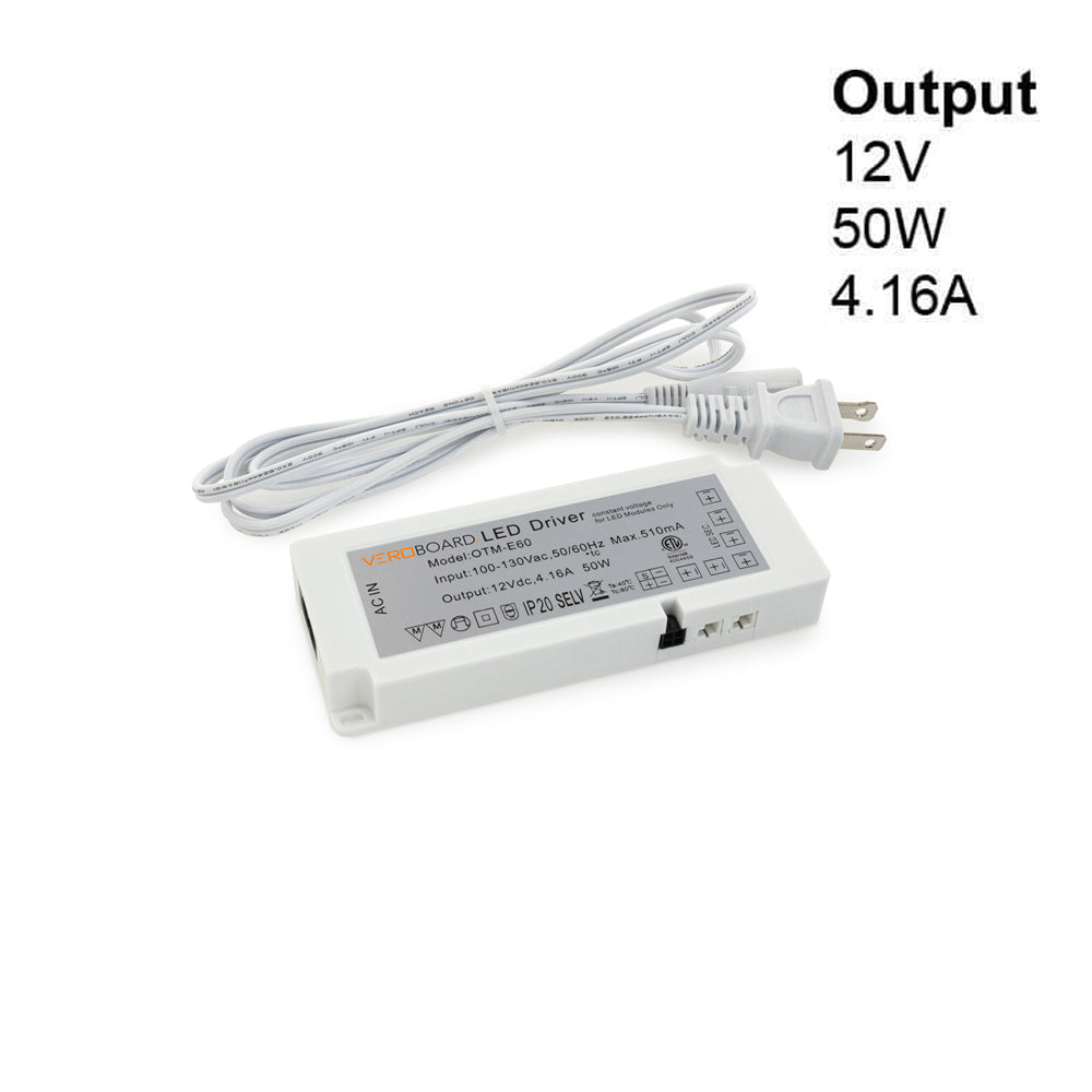 Non-Dimmable 12V LED Driver 6-way Output Plugin Power Supply for Cabinet Lights, OTM-E60