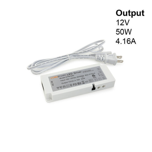 Non-Dimmable 12V LED Driver 6-way Output Plugin Power Supply for Cabinet Lights, OTM-E60