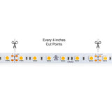 5M(16.4ft) Indoor LED Strip Light 5050, 24V 4.5(w/ft) 360-396(Lm/ft) 60(LEDs/m) CCT (4K), gekpower