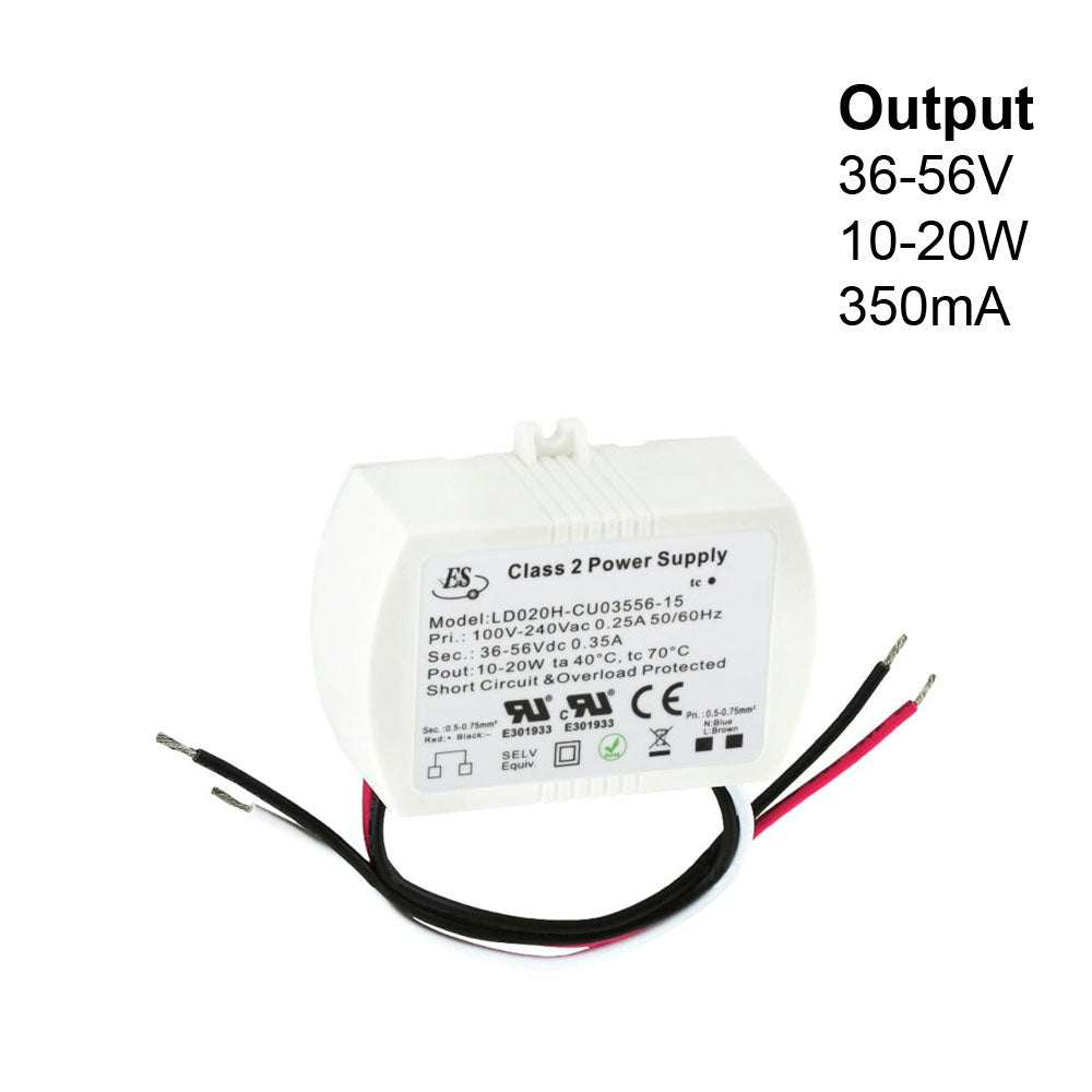 He2075 Non-Dimmable Constant Current LED Driver - 350mA 36-56V 20W – GekPower