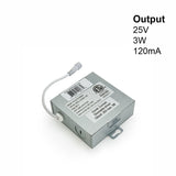 Constant Current Junction Box Driver 120mA 25V 3W, gekpower