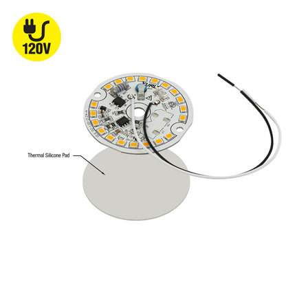 2 inch Round Disc ZEGA LED Module DIS 02-007W-930-120-S1-Z1A , 120V 7W 3000K(Warm White), gekpower