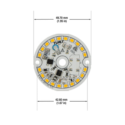 2 inch Round Disc ZEGA LED Module DIS 02-007W-930-120-S1-Z1A , 120V 7W 3000K(Warm White), gekpower