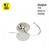 2 inch Round Disc ZEGA LED Module 120V 7W 3000K – GekPower