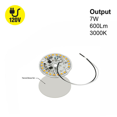 2 inch Round Disc ZEGA LED Module 120V 7W 3000K – GekPower