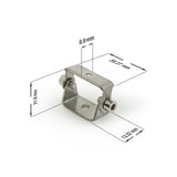 VBD-BR-UNVS Adjustable angle Metal Bracket (Pack of 2), gekpower