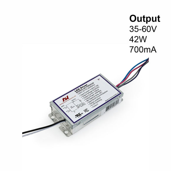 Antron Constant Current LED Driver AC700S42D, 0-10V Dimming 700mA 35-60V 42W - GekPower