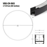 Round Aluminum Channel for LED Strips 127cm (50in) VBD-CH-RH3 - GekPower