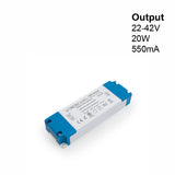 OTM-TD253100-550-20 Constant Current LED Driver, 550mA 22-42V 20W Dimmable, gekpower