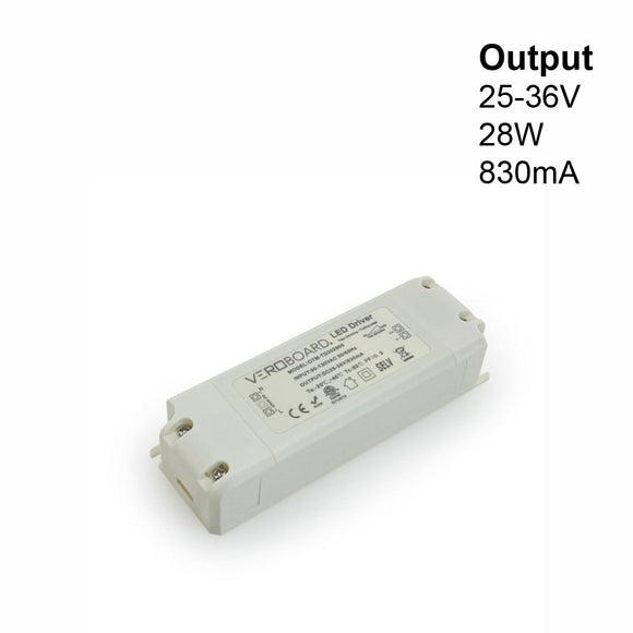 OTM-TD202800-830-28 Constant Current LED Driver, 830mA 25-36V 28W Dimmable, gekpower